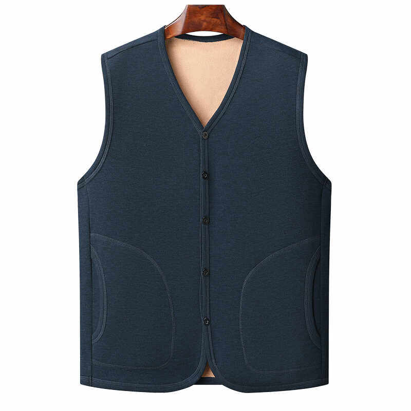 胖子加绒保暖马甲男冬季特大码保暖背心中老年宽松坎肩爸爸装上衣,淘宝优惠券,粉丝福利购,淘宝优惠卷