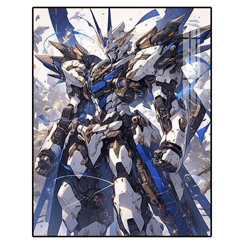 2024新款儿童益智手工点贴画十字绣圆钻带框卡通机器人高达钻石画,淘宝优惠券,粉丝福利购,淘宝优惠卷