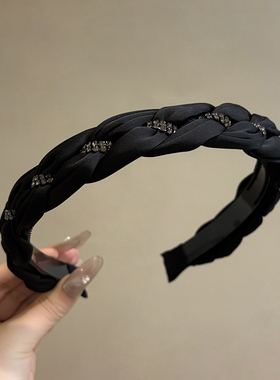 诗情画意水钻麻花辫发箍
