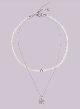 钛钢仿珍珠卡通清新甜美女