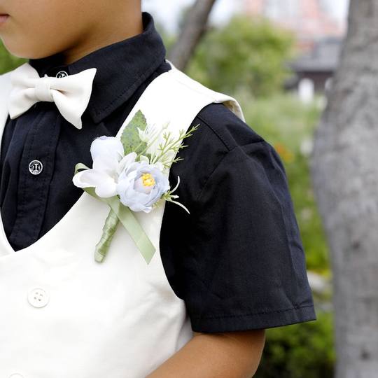 韩式西式男童西装胸花配饰伴郎伴娘婚礼胸花仿真玫瑰花苞儿童襟花