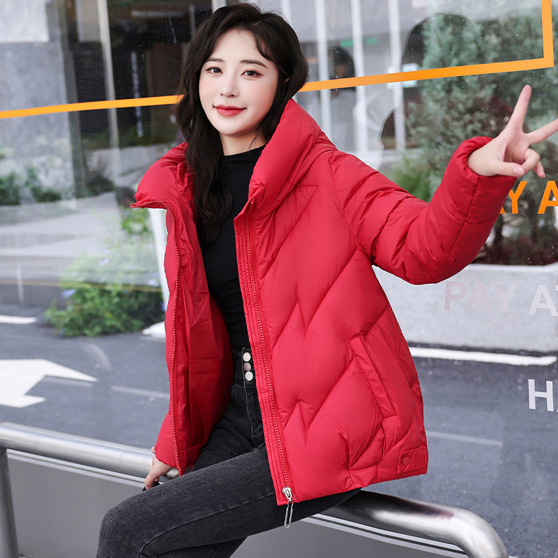 韩版时尚秋冬大码连帽加厚棉袄