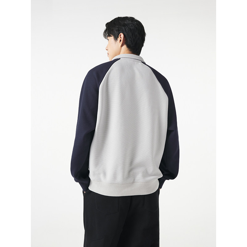 热风加绒卫衣2025年冬季新款男士撞色翻领内搭保暖加厚打底卫衣,淘宝优惠券,粉丝福利购,淘宝优惠卷