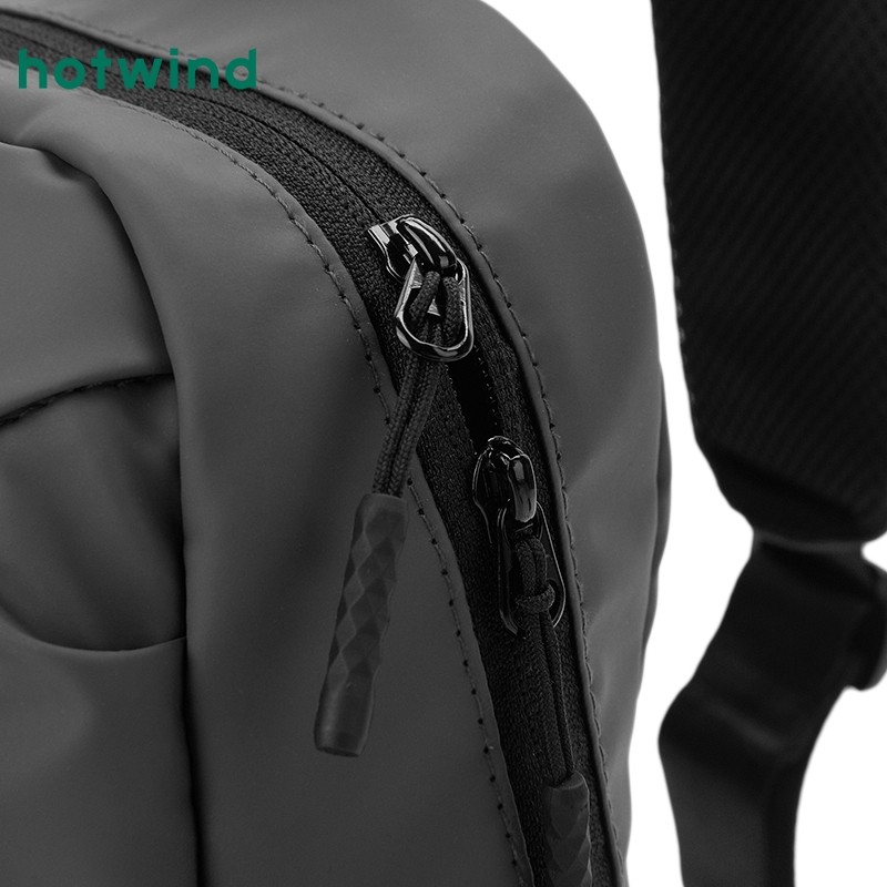 热风2025年春季新款男士商务斜拉胸包光面时尚大容量户外运动腰包,淘宝优惠券,粉丝福利购,淘宝优惠卷