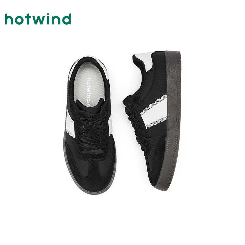 热风芭蕾风德训鞋女款2025年冬季新款平底粉色休闲鞋百搭板鞋女鞋,淘宝优惠券,粉丝福利购,淘宝优惠卷