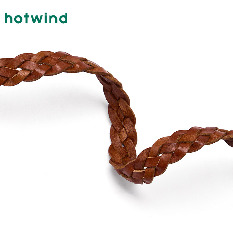 热风女士腰带2025年秋季新款时尚编织针扣皮带时尚服饰腰带配饰