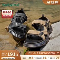 Hot air 2023 Summer new mens fashion sandals Collage Tide Magic Sticker Thick Bottom Comfort Beach Shoe Men
