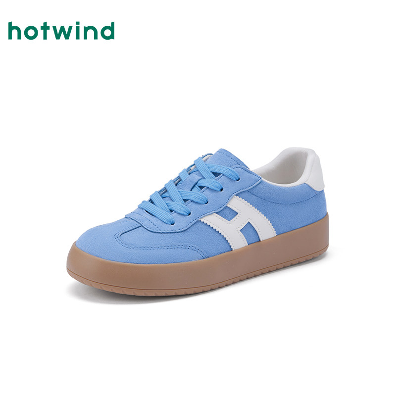 热风厚底德训鞋女款2026年春季新款百搭粉色休闲鞋复古增高女鞋子,淘宝优惠券,粉丝福利购,淘宝优惠卷