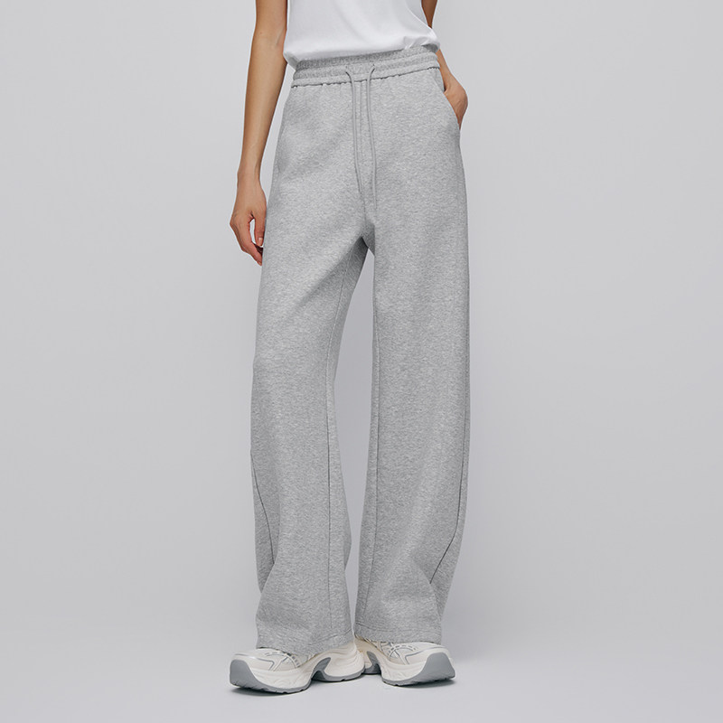 热风女士休闲卫裤2025年秋季新款直筒宽松香蕉裤松紧腰百搭卫裤,淘宝优惠券,粉丝福利购,淘宝优惠卷