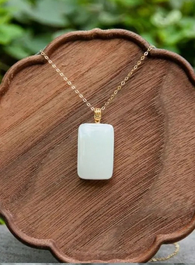 普陀山正品和田玉无事牌保真