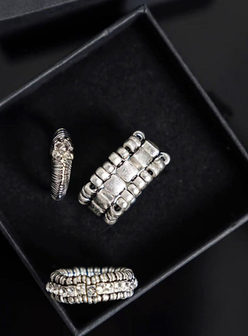 魔法戒指~时髦精BI入~精致小众出圈配饰！设计感黄铜度银戒指