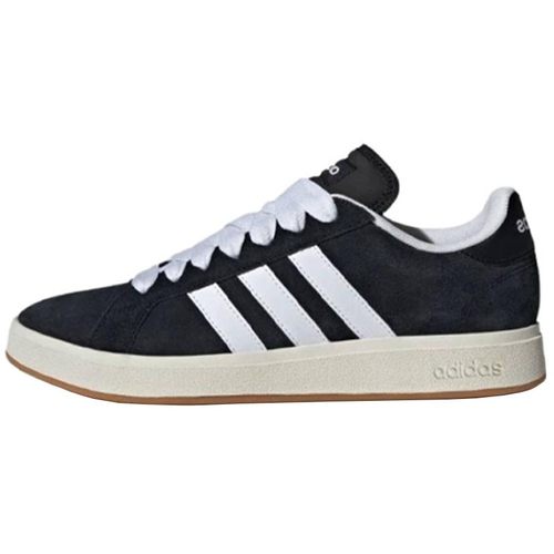 Adidas Grand Court Base 00s 防滑轻便 低帮 板鞋 男女同款 黑白 - 图3
