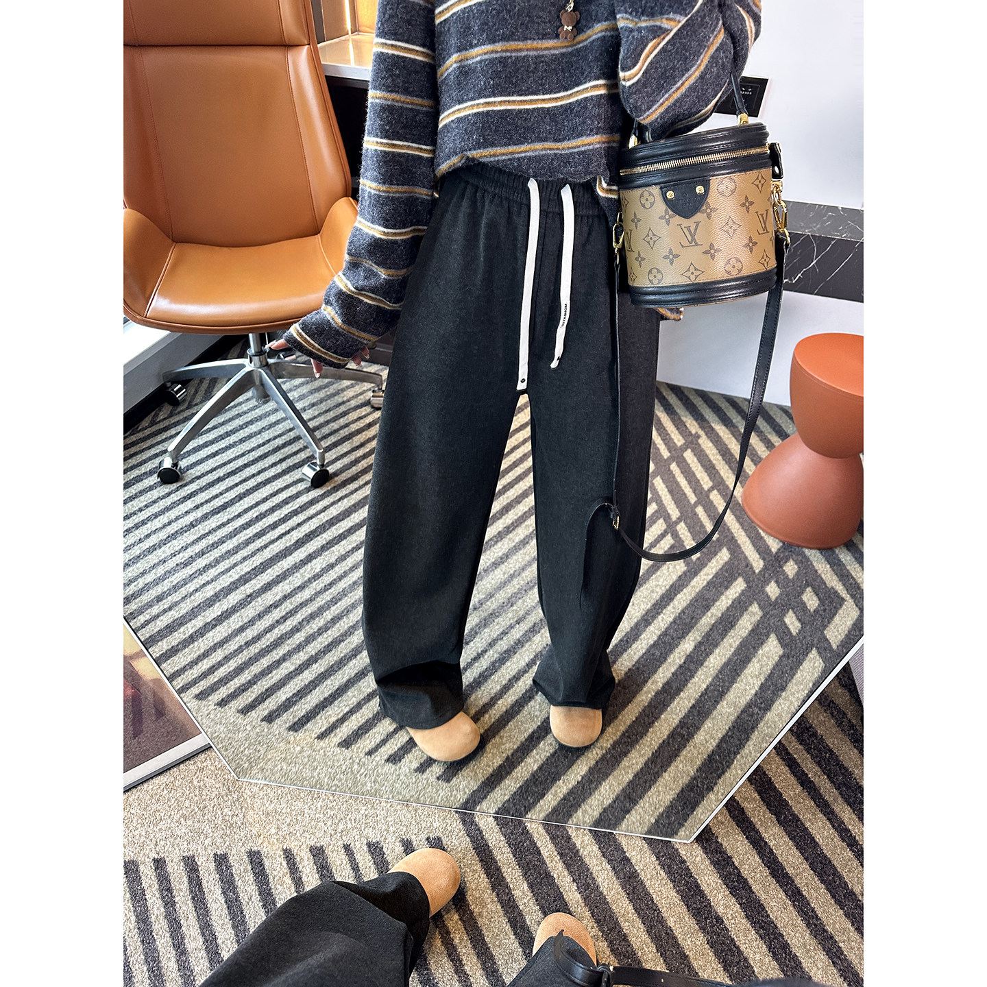 新升级！豆腐裤~加绒宽松糯米裤女秋冬新款柔软垂感阔腿休闲裤长,淘宝优惠券,粉丝福利购,淘宝优惠卷