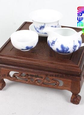 昊林轩虎脚方台鸡翅木小炕几奇石