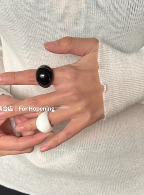 树脂甜酷辣妹彩色戒指多巴胺