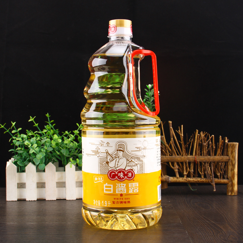 广味源白酱露1.9L 瓶装凉拌烹饪无色白酱油酱油复合调料酱 - 图0