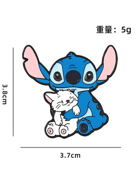 创意史迪仔金属徽章pin星际宝贝史迪奇胸针百搭衣服配饰学生礼品