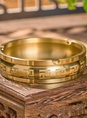 黄铜烟灰缸五牛铜工艺品