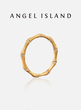 ANGEL ISLAND/天使岛屿 铜合金手镯 何泓姗明星同款竹节拉丝手镯