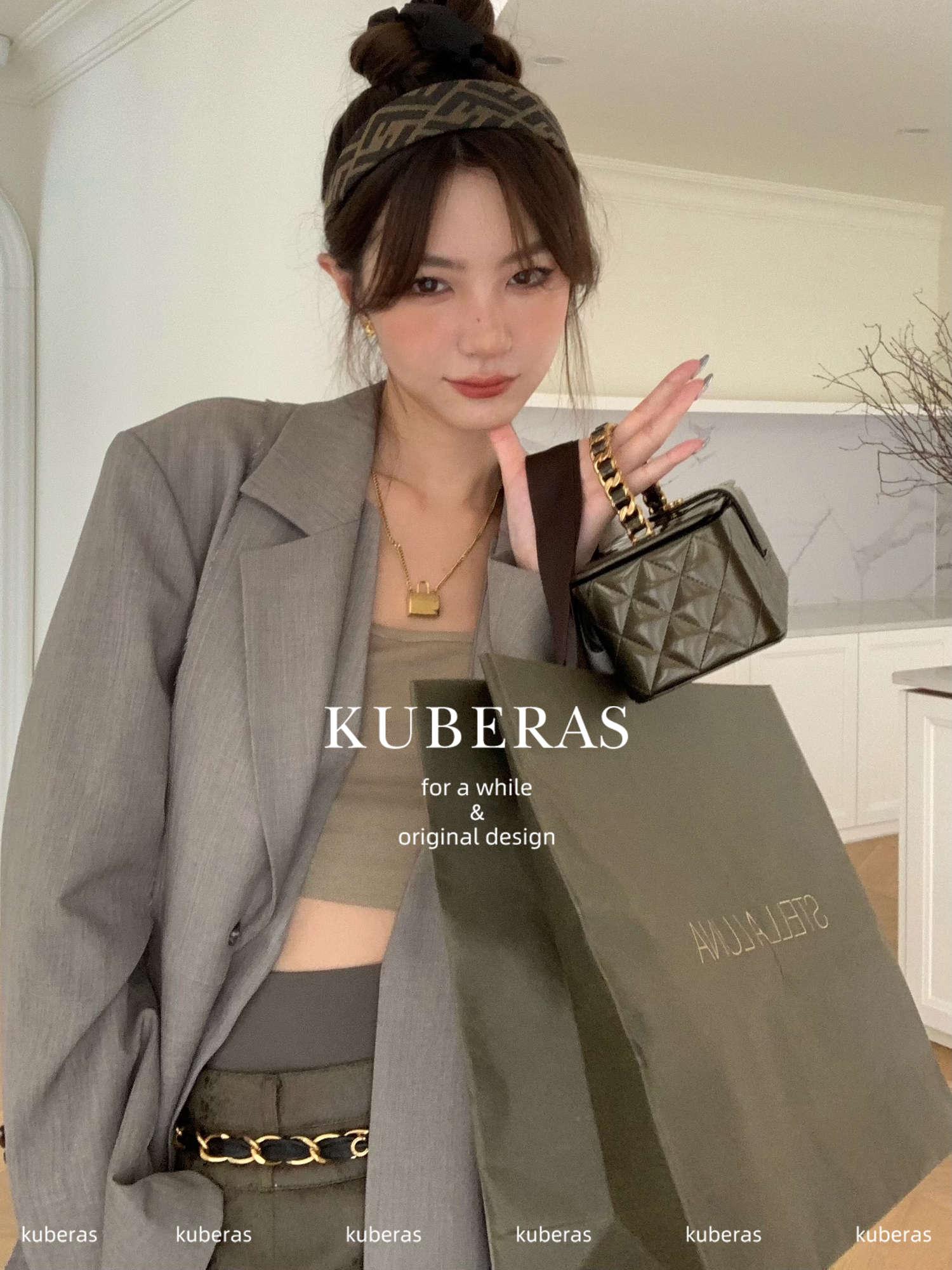 KUBERAS/高级质感小众气质西装可脱卸领宽松显瘦休闲西服外套女