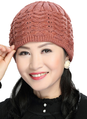 中老年妈妈帽子套头加绒保暖