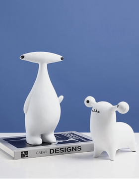 网红外星人卡通动物摆件儿童房软装饰品树脂手工艺品现代轻奢摆设