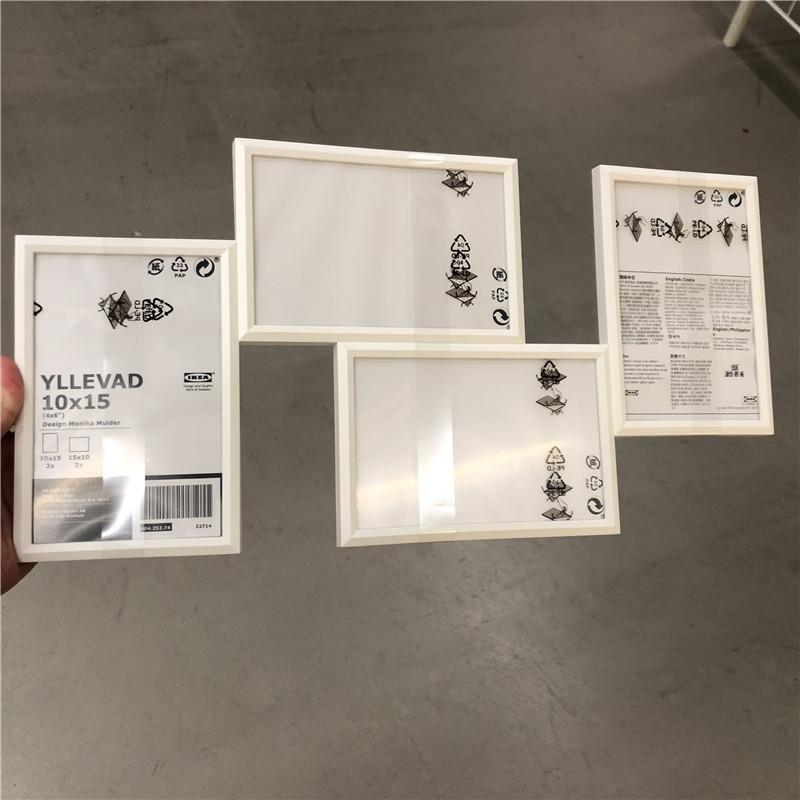 IKEA国内宜家伊勒瓦6寸相框4连画框装饰相框简约黑白色照片墙 - 图3