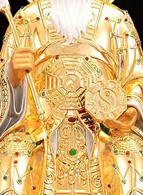 康盛黄铜供奉摆件中式鸿钧老祖像