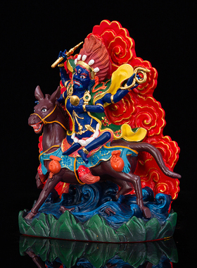 吉祥纯铜彩绘财富女神密宗佛像