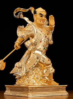 纯铜妈祖千里眼顺风耳神像工艺品