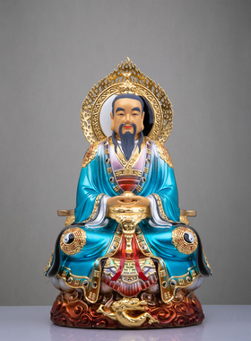 康盛纯铜供奉摆件三清道祖神像