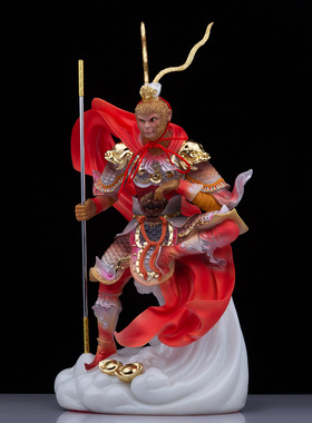 汉白玉孙悟空神像客厅工艺品摆件