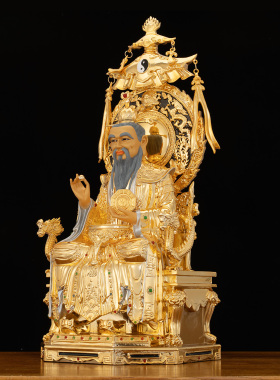 纯铜供奉摆件三清道祖