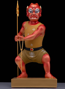 树脂彩绘家用五鬼五灵公神像