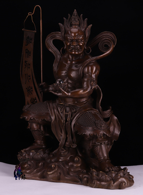 纯铜彩绘供奉佛堂寺庙神像