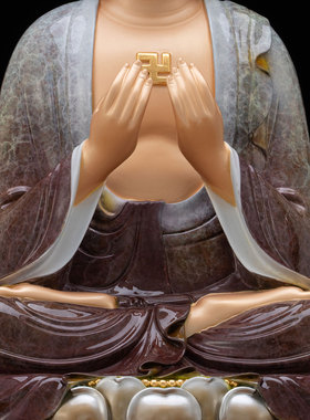 康盛黄铜供奉摆件中式七宝如来像