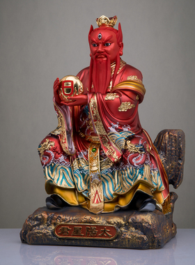 树脂彩绘太阴太阳神像摆件