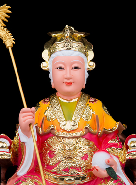 树脂彩绘家用供奉泰山奶奶摆件