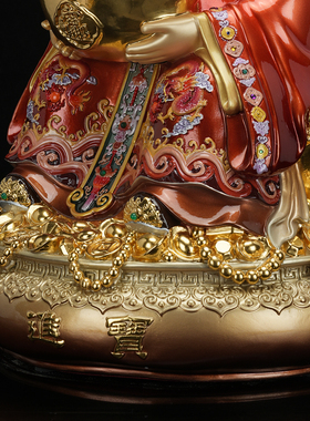 康盛黄铜供奉摆件中式财神爷神像
