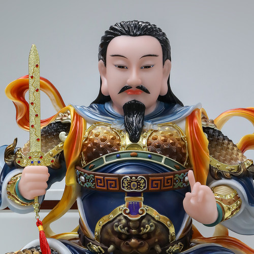 康盛汉白玉真武大帝神像居家供奉武当山北帝玄天上帝玄武大帝摆件 - 图0