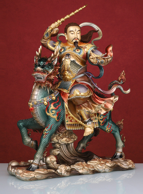 九天应元雷声普化天尊纯铜雷祖像