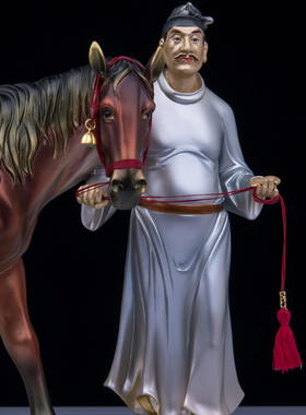 铜彩绘客厅照夜白神像