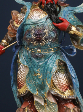 康盛铜居家供奉摆件伽蓝韦陀菩萨