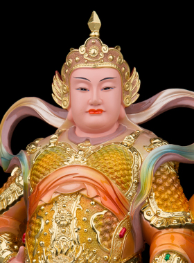树脂彩绘伽蓝韦陀菩萨佛像