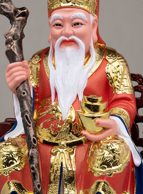 康盛树脂供奉摆件中式土地公公像