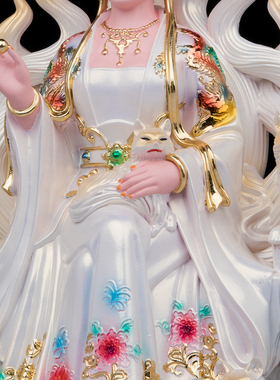 康盛树脂供奉摆件中式九尾娘娘像