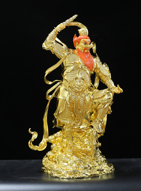 铜雕彩绘王天君王灵官神像