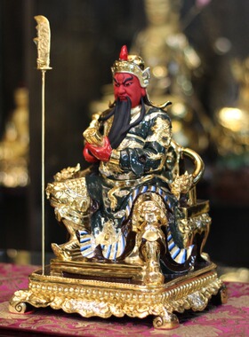 关圣帝看书摆件台湾武财神