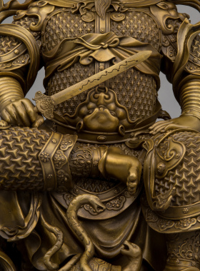 康盛纯铜供奉摆件玄天上帝神像