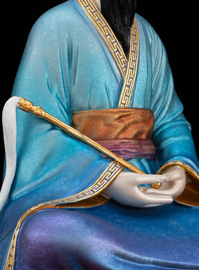 葛洪仙师神像铜像家用供奉摆件